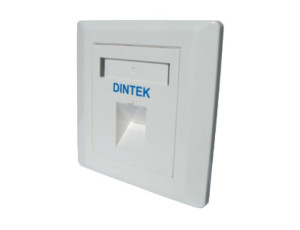 1 Port UK Style Angled Wall Plate With Shutter