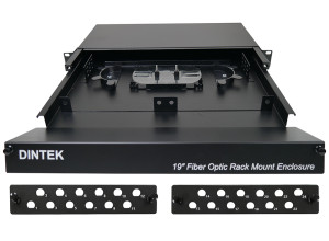 1U - Sliding Fiber Enclosure Tray - With ST Plates