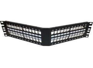 DINTEK 2U UTP Angled Unloaded Patch Panel
