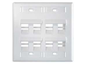 DINTEK 8 Port Angled Wall Plate US Style