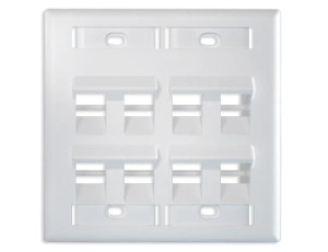 DINTEK 8 Port Angled Wall Plate US Style