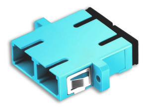 OM3 Duplex SC Adapter - Unshuttered With Flange