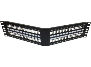 DINTEK 2U STP Angled Unloaded Patch Panel