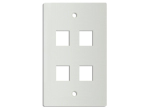 DINTEK 4 Port Wall Plate US Style (White)	